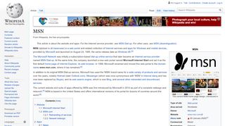 
                            6. MSN - Wikipedia