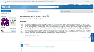 
                            6. msn.com redirects to msn japan - Microsoft