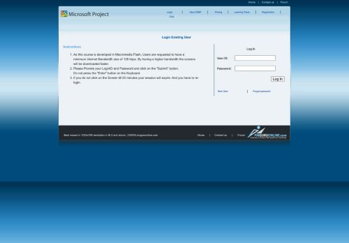 
                            8. MSP Login Page -- pmguruonline.com