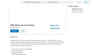 
                            7. MSP (Martin Screen Printing) | LinkedIn