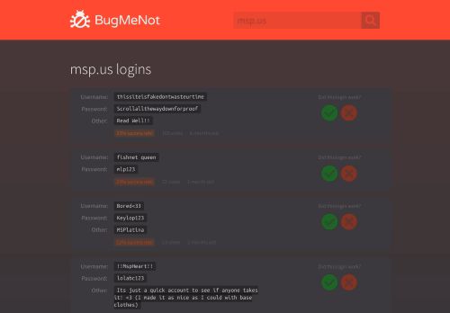 
                            5. msp.us passwords - BugMeNot