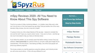 
                            12. mSpy Reviews 2019 - All You Need to Know About This Spy Software