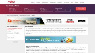 
                            3. MSRTC Online Booking - Find MSRTC Login, Bus Routes ... - Yatra.com