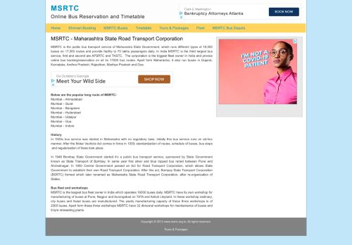 
                            3. MSRTC - Online Bus Booking/Reservation and Timetable