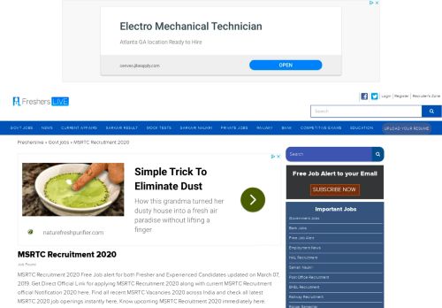 
                            11. MSRTC Recruitment 2019 Apply Online 65 Job Vacancies 26 ...