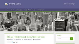 
                            6. [MSSQL] – Tổng quan về User và bảo mật User | Cuong Dang