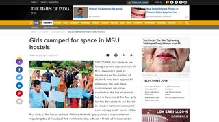 
                            12. MSU: Girls cramped for space in MSU hostels | Vadodara News ...