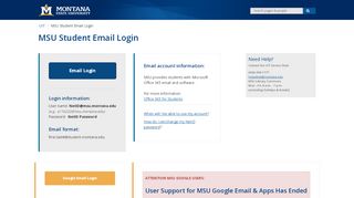 
                            10. MSU Student Email Login - Montana State University