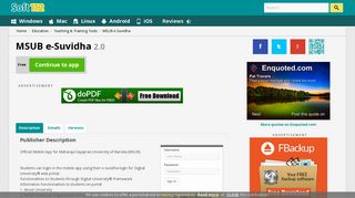 
                            12. MSUB e-Suvidha 2.0 Free Download