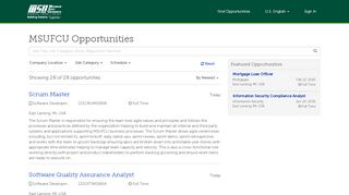 
                            9. MSUFCU Opportunities - My Job Search