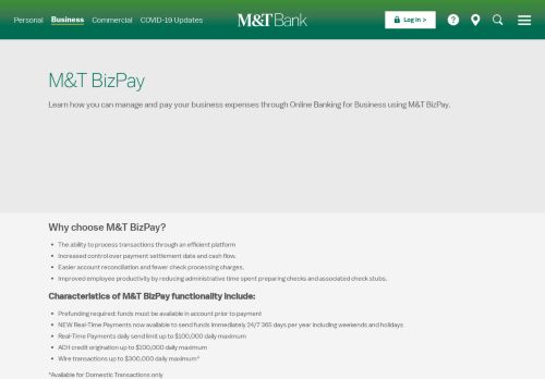 
                            12. M&T BizPay – Business Banking | M&T Bank - mtb MTB