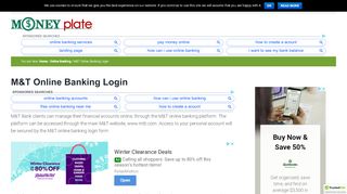 
                            9. M&T Online Banking Login — Money Plate