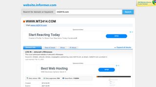 
                            8. mt2414.com at WI. LOG IN :: Jehovah's Witnesses - Website Informer