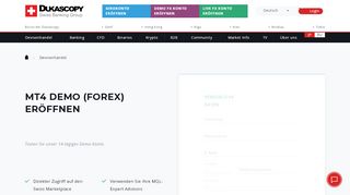
                            7. MT4 DEMO (Forex) eröffnen :: Dukascopy Bank SA | Swiss Forex Bank ...