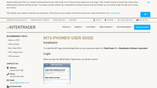 
                            12. MT4 iPhone® User Guide - InterTrader