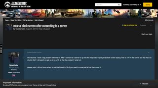 
                            3. mta sa black screen after connecting to a server - Help & Support ...
