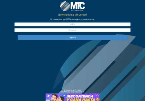 
                            2. MTC Web - MTCenter SA de CV