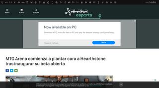 
                            9. MTG Arena comienza a plantar cara a Hearthstone tras inaugurar su ...