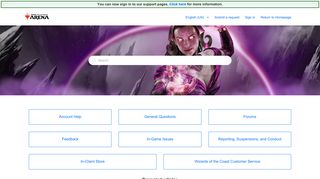 
                            8. MTG Arena Support and Contact Information - Wizards - Service