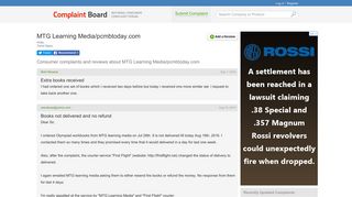 
                            11. MTG Learning Media/pcmbtoday.com Complaints