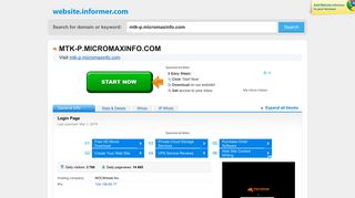 
                            4. mtk-p.micromaxinfo.com at WI. Login Page - Website Informer