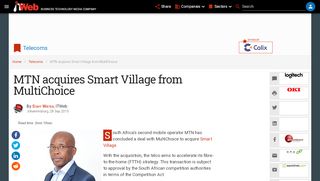 
                            8. MTN acquires Smart Village from MultiChoice | ITWeb