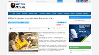 
                            12. MTN Cameroon launches free Facebook Flex | Value Added Services ...