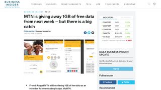 
                            11. MTN is giving away 1GB of free data from next week – but there is a ...