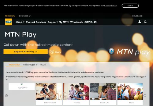 
                            4. MTN | MTN Play: Get the latest, hottest mobile content