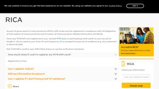 
                            3. MTN | SIM Card Registration (RICA) | MTN