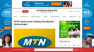 
                            6. MTN tests zero-rating Facebook Messenger - MyBroadband