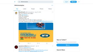 
                            13. #mtnmusicplus hashtag on Twitter