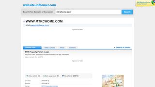 
                            10. mtrchome.com at WI. MTR Property Portal - Login - Website Informer