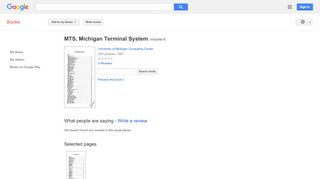 
                            9. MTS, Michigan Terminal System