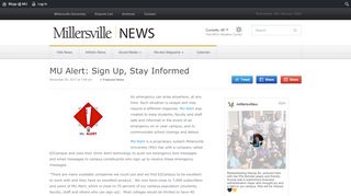 
                            7. MU Alert: Sign Up, Stay Informed – Millersville News