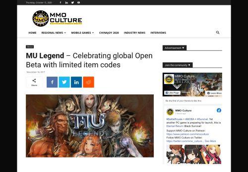 
                            13. MU Legend – Celebrating global Open Beta with limited item codes ...