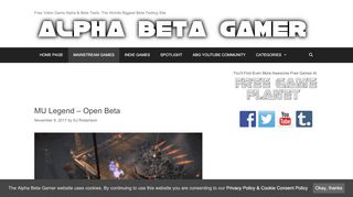 
                            13. MU Legend – Open Beta | Alpha Beta Gamer