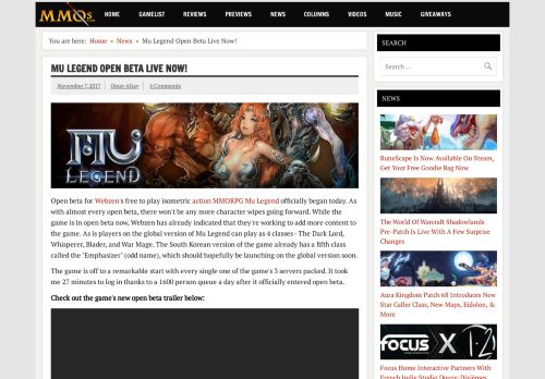 
                            12. Mu Legend Open Beta Live Now! - MMOs.com