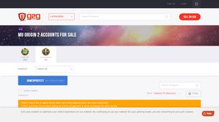
                            11. MU Origin 2 Accounts for Sale - Buy & Sell Securely At G2G.com