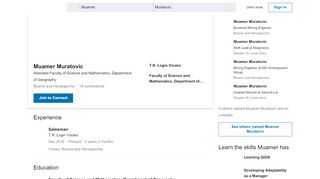 
                            9. Muamer Muratovic - Salesman - T.R. Login Visoko | LinkedIn