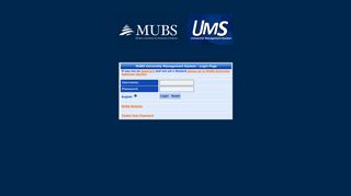 
                            10. MUBS University Management System - Login Page