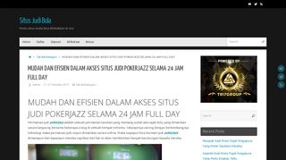 
                            10. MUDAH DAN EFISIEN DALAM AKSES SITUS JUDI POKERJAZZ ...