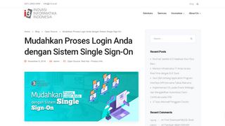 
                            11. Mudahkan Proses Login Anda dengan Sistem Single Sign-On