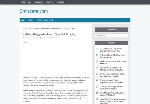 
                            9. Mudahnya Menggunakan Indosat Super Wifi Di Laptop - Emiscara.com