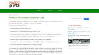 
                            9. Mudanças no processo de ingresso na UPE-Passeiweb