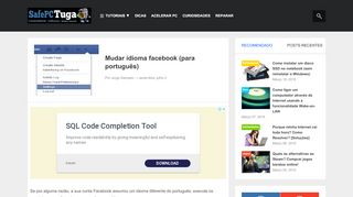 
                            8. Mudar idioma facebook (para português) - SafePC Tuga