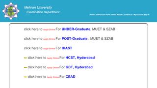 
                            5. MUET Examination Department - Mehran University