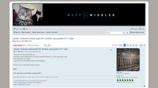
                            6. MUFF WIGGLER :: View topic - closed -Interest check/poll for ...