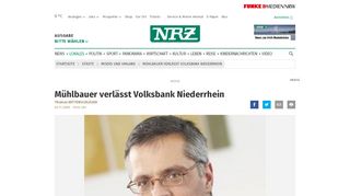 
                            13. Mühlbauer verlässt Volksbank Niederrhein | nrz.de | Moers und Umland