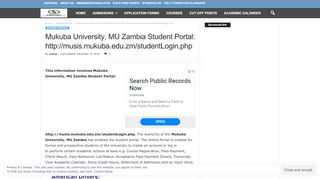 
                            5. Mukuba University, MU Zambia Student Portal: http://musis.mukuba ...